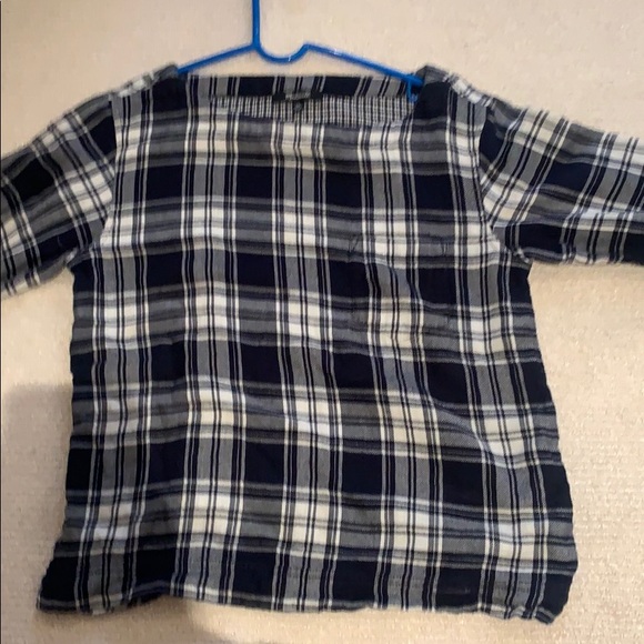 Madewell navy plaid shirt - Picture 4 of 4